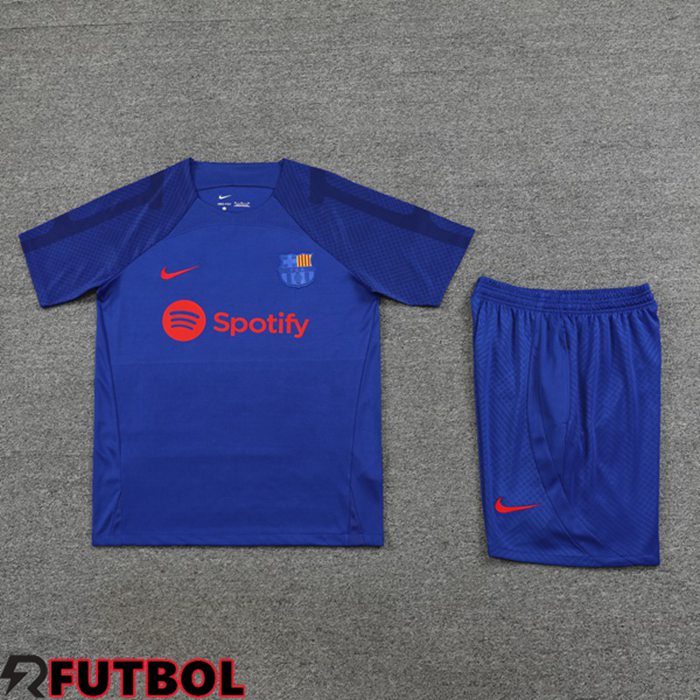 Crea Tu Camiseta Entrenamiento FC Barcelona Cortos Blau Royal 2023