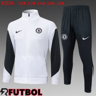Chandal Equipos De Futbol - Chaqueta FC Chelsea Ninos Blanco 2025/2026