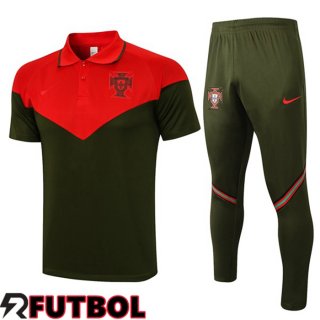 Camiseta Polo Portugal + Pantalones Rojo Verde 2021/2022
