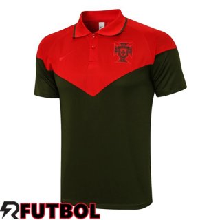 Camiseta Polo Portugal Rojo Verde 2021/2022