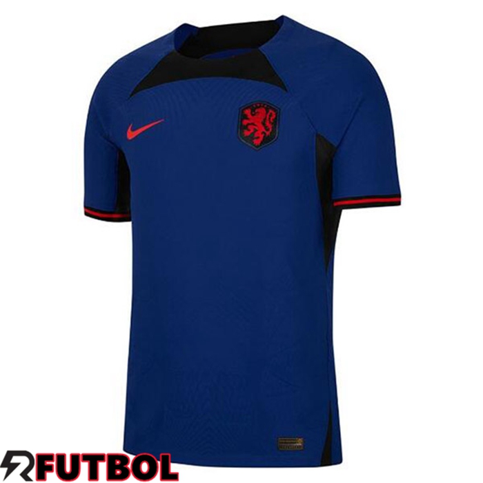 Todo Camisetas De Futbol Pa\u00edses Bajos Segunda Azul Copa del mundo 2022 Baratas