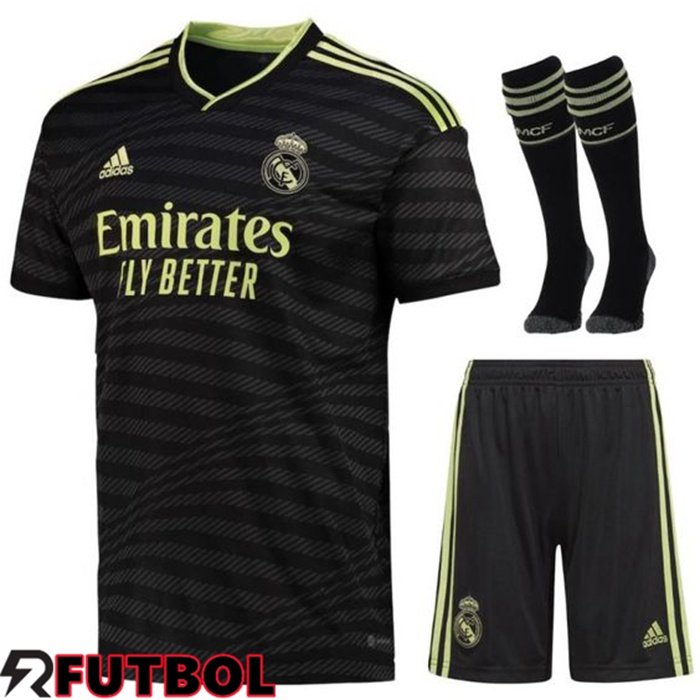 Venta De Camiseta Real Madrid Tercera Cortos + Calcetines 2022/2023 Baratas